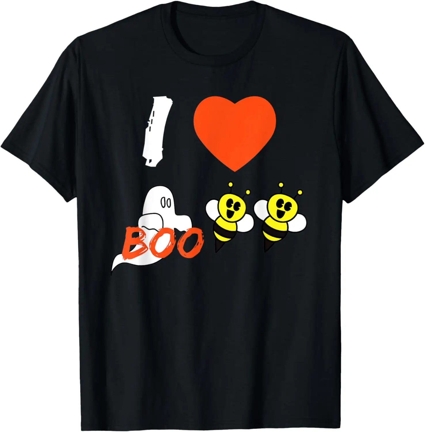 I Love Boobies/I love Boo Bees Funny Costume Halloween T-Shirt