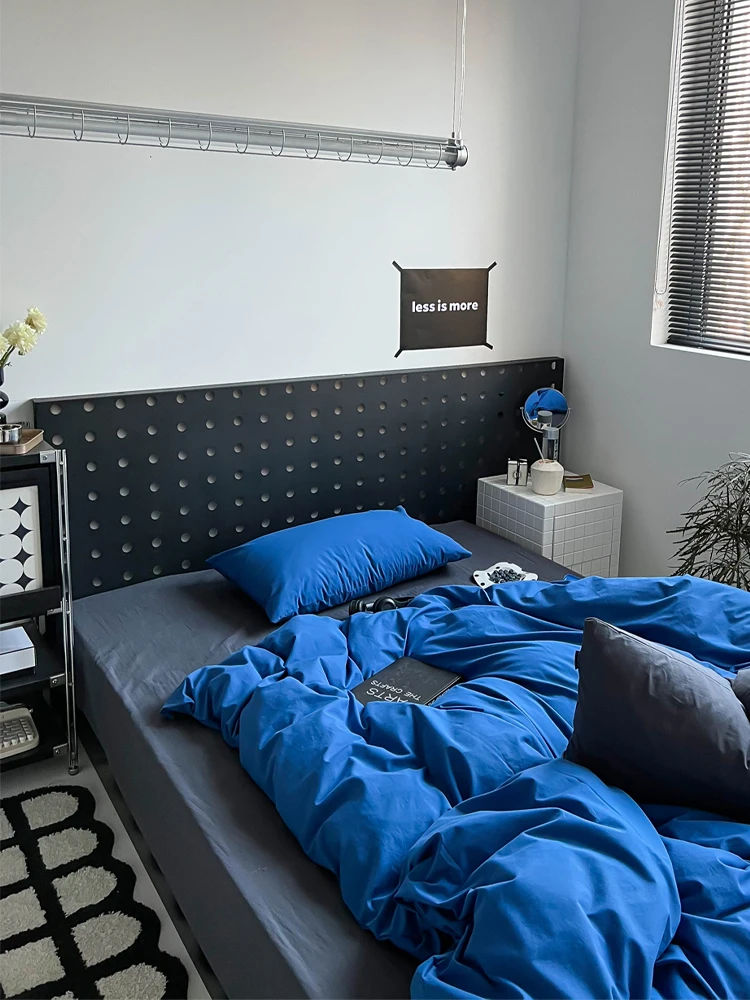 

k Mixed Pure Color Cotton Bedding Set Dormi Bedding Tee-Piece Set Quilt Coverlet Pillowcase Bedding Four-Piece Set