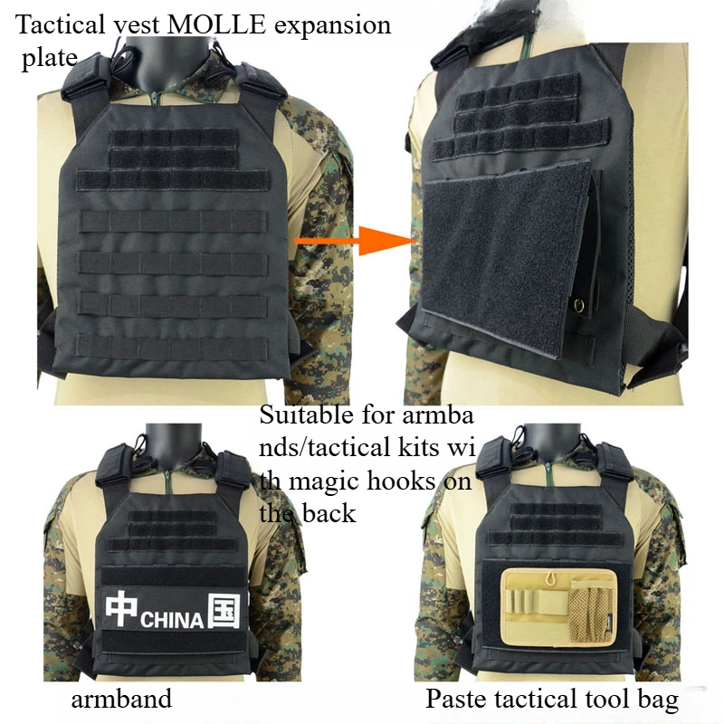 Tactical Kit Molle Velcro Tactical Vest Armband Adapter Sticker Tactical Vest Expansion Board