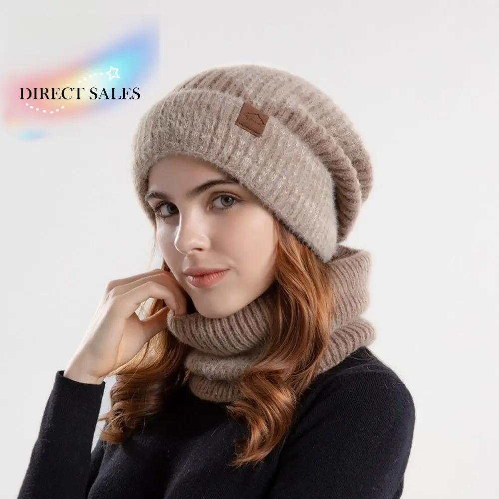 gorro-de-inverno-macio-conjunto-cachecol-engrossar-design-elegante-bone-de-malha-termica-protecao-termica-velo-forrado-chapeu-de-la-quente-esqui