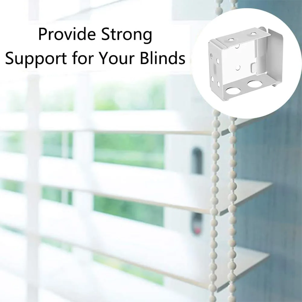 4 Pack Venetian Blind Brackets Compact Top Fixing Mounts Window Installation Mounting Bracket Headrail Bracket Easy Installation