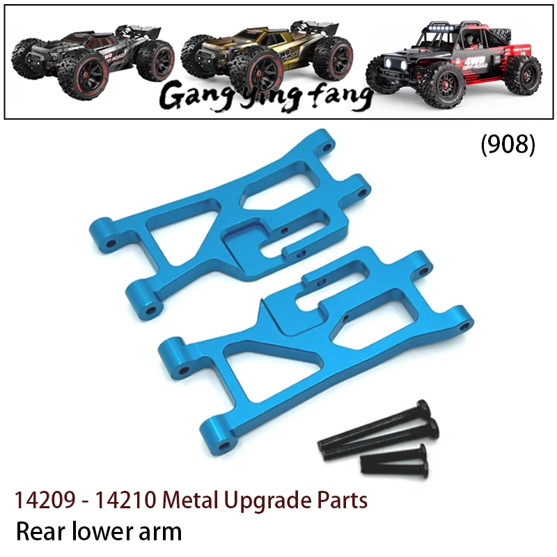 MJX Hyper Go 14210/14209 H14BM RC piezas de mejora de coche-taza de dirección de Metal juego de brazo oscilante superior e inferior soporte de torre de choque poste de cuerpo