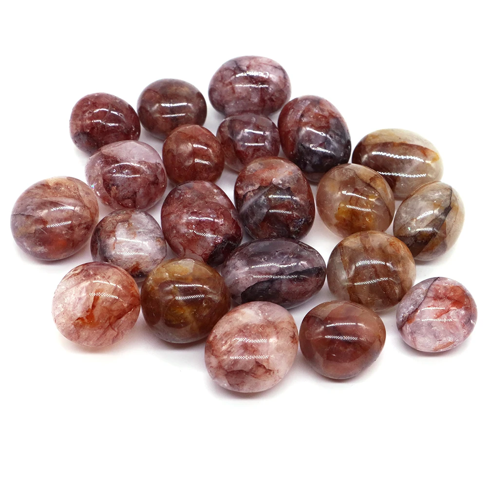 

Natural Irregular Tumbled Stone Reiki Healing Crystals Quartz Aquarium Mineral Home Decor Decoration Natural Red Inclusions