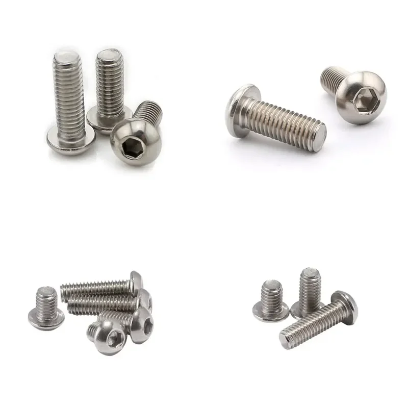 Stainless Steel 304 A2 Metric Thread Hexagonal Button Head Machine Screw ISO7380
