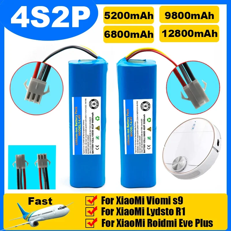 

14.4V 12800mah For XiaoMi Lydsto R1 Accessories Lithium BatteryRechargeable Battery Pack is Suitable For Repair and Replacement