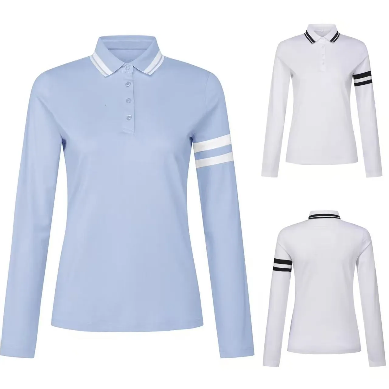 

New Golf Women's Activewear: Stylish and Versatile Collared Long-Sleeve Top—Quick-Dry and Breathable T-Shirt