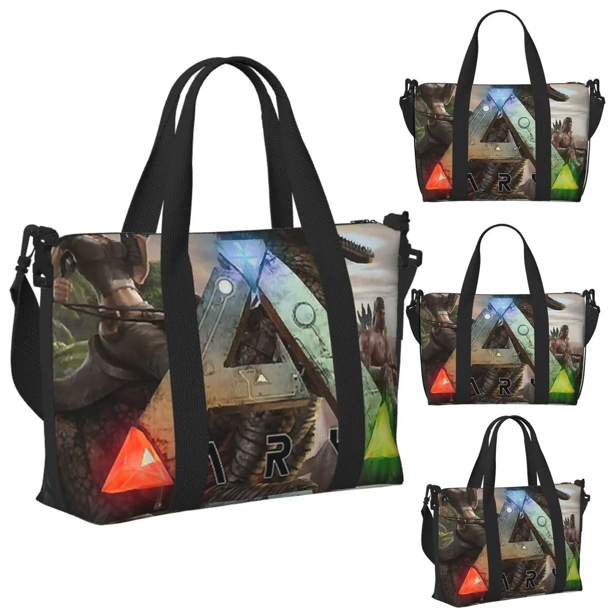 

Day Gift Ark Survival Evolved Cool Beach Travel Bag Large Capacity Tote Bags for Gym Sport Women Shopping Duffle Shoulder Bag