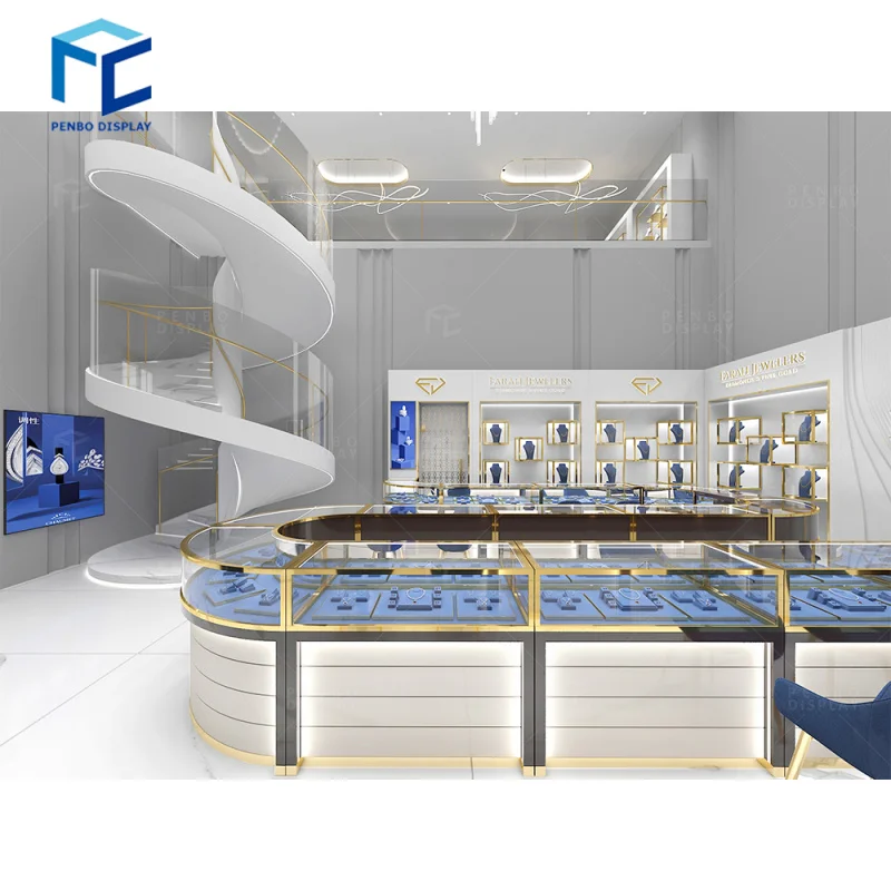 

2025customized.Modern Dubai small jewelry shop design interior-jewellery-shop layout display showcase shopping mall