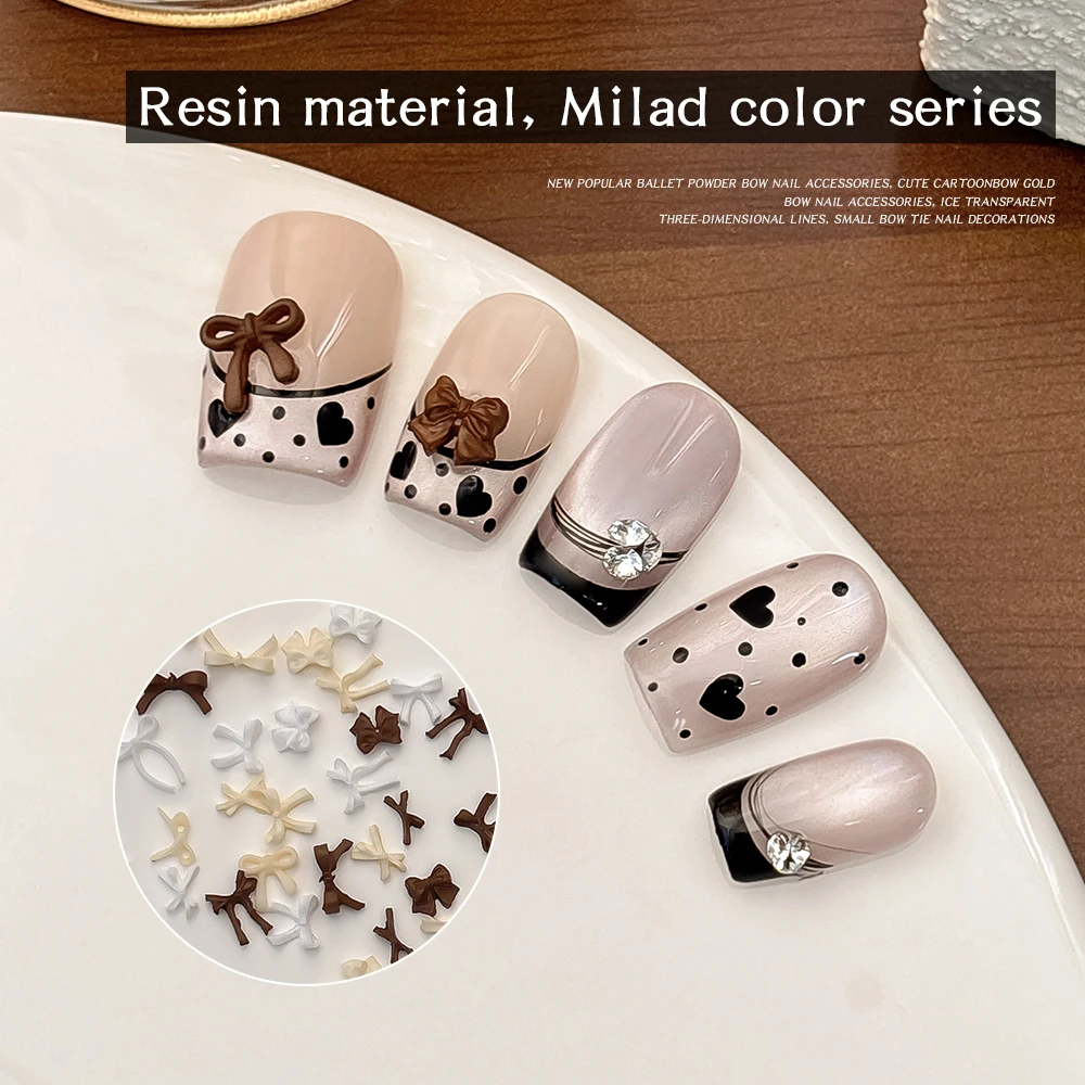 12 Designs Mini-Schleifenband, Nagelkunst-Charms, 3D-süße Harzschleifen für Nägel, süße Prinzessin, Nageldekorationen, DIY-Bastelzubehör