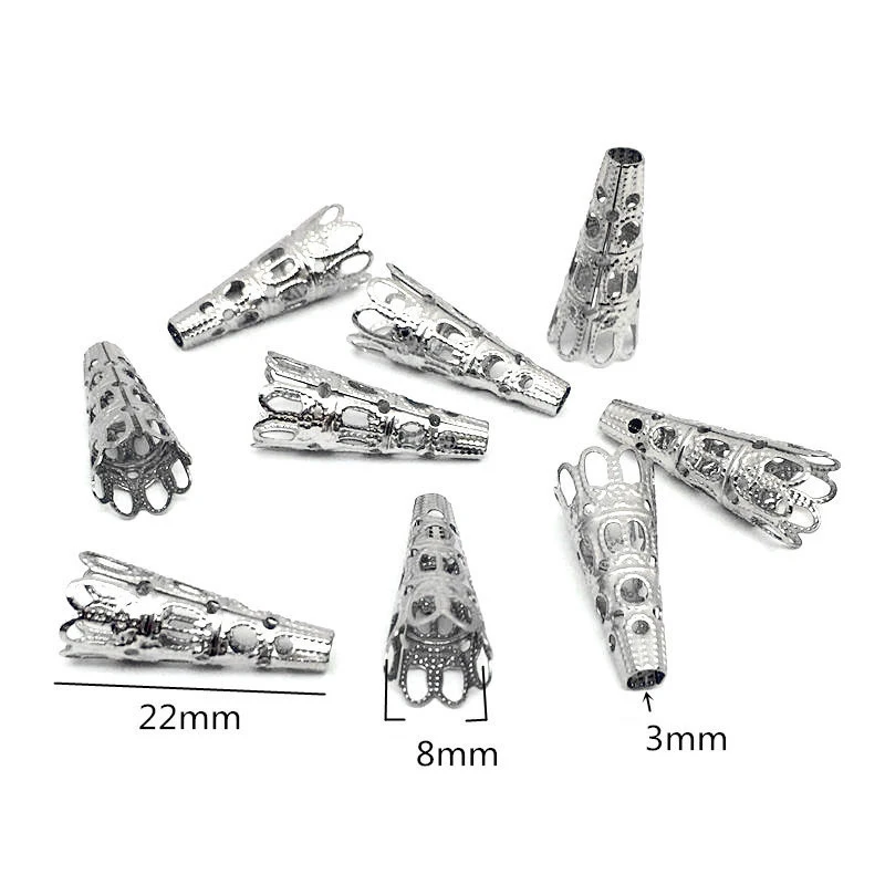 30pcs Stainless Steel Drop Extender Chain Pendant End Spacer Caps End Crimp Crod Bukle Tip Clasp DIY Jewelry Making Accessories