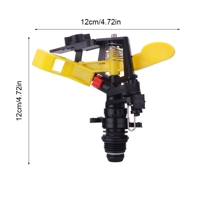 สปริงเกลอร์พลาสติก1/2 "3/4" ตัวผู้หมุนได้360องศาสำหรับสปริงเกลอร์รดน้ำฟาร์มหยดน้ำ1ชิ้น