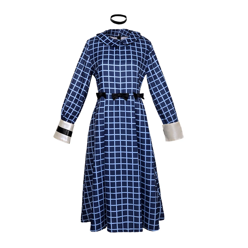 Аниме Orphan Esther Косплей Синее платье с длинными рукавами Костюм Парик для женщин и девочек Необычный костюм Хэллоуин Вечерние сценические костюмы Костюмы