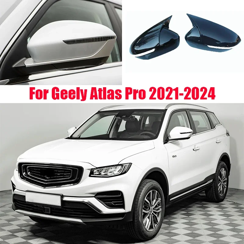 

For Geely Atlas Pro 2021-2024 ABS Material Sharp Angle Rearview Mirror Protective Cover Adhesive Installation