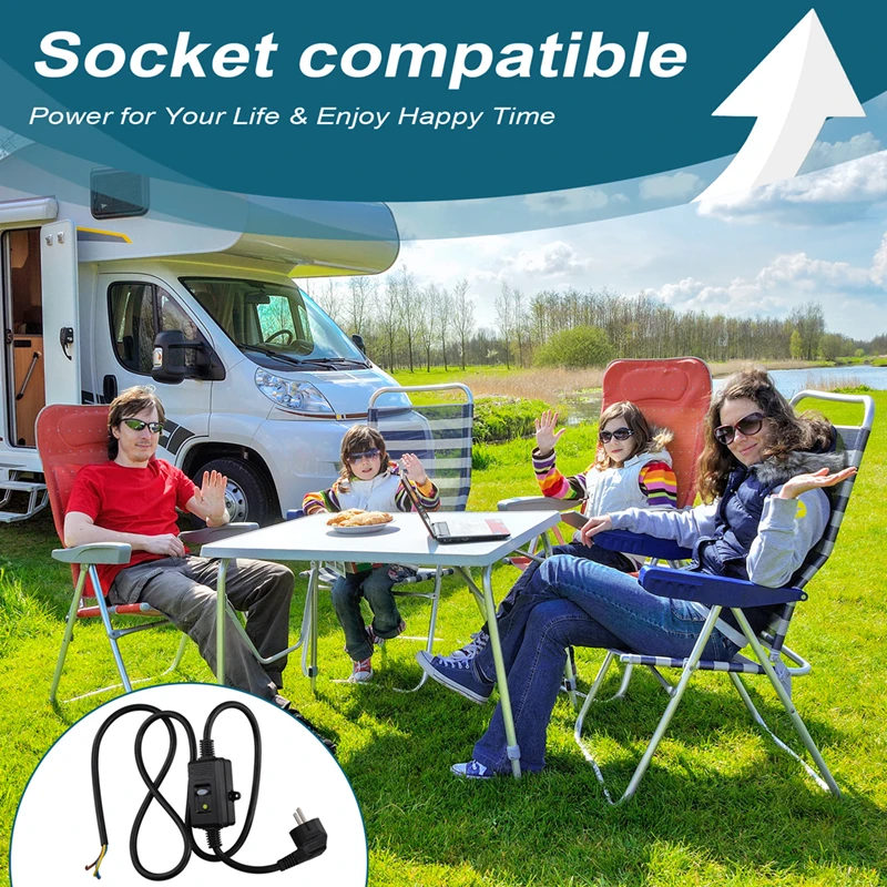 FI Circuit Breaker Socket Residual Current Circuit Breaker Plug With Cable,Personal Protection Adapter EU Plug