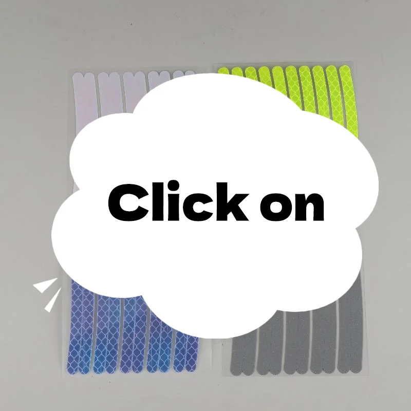 

20Pcs Car Wheel Hub Reflective Sticker Strips Luminous For Night Driving Car Bike Motorcycle Wheel Decorative Sticker