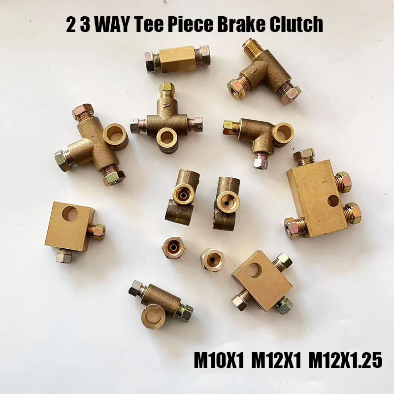 

Тройник для тормозных магистралей с наружными резьбами M10x1 и M12x1.25, фитинг-адаптер для тормозных шлангов