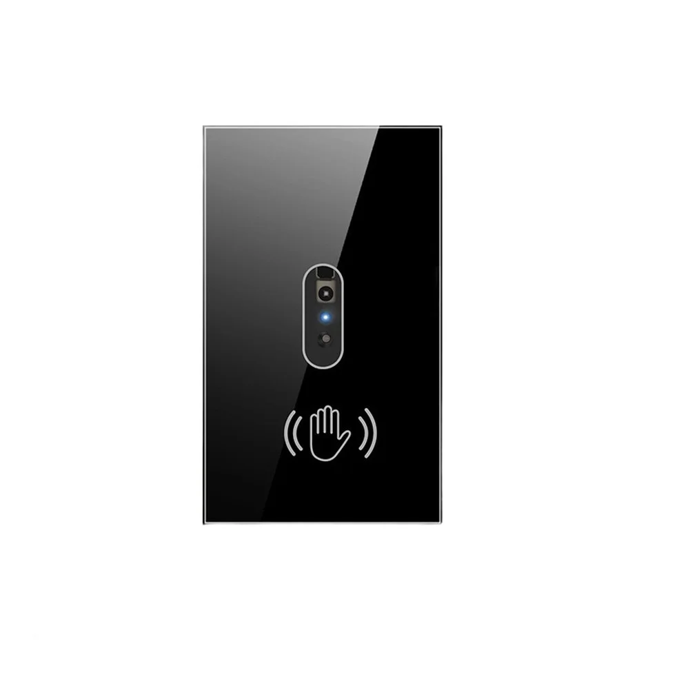 Motion Infrared Sensor Switch Hand Wave Activation 15 Cm No Touch Glass Panel White Black 10A 90 250V For Home Lighting