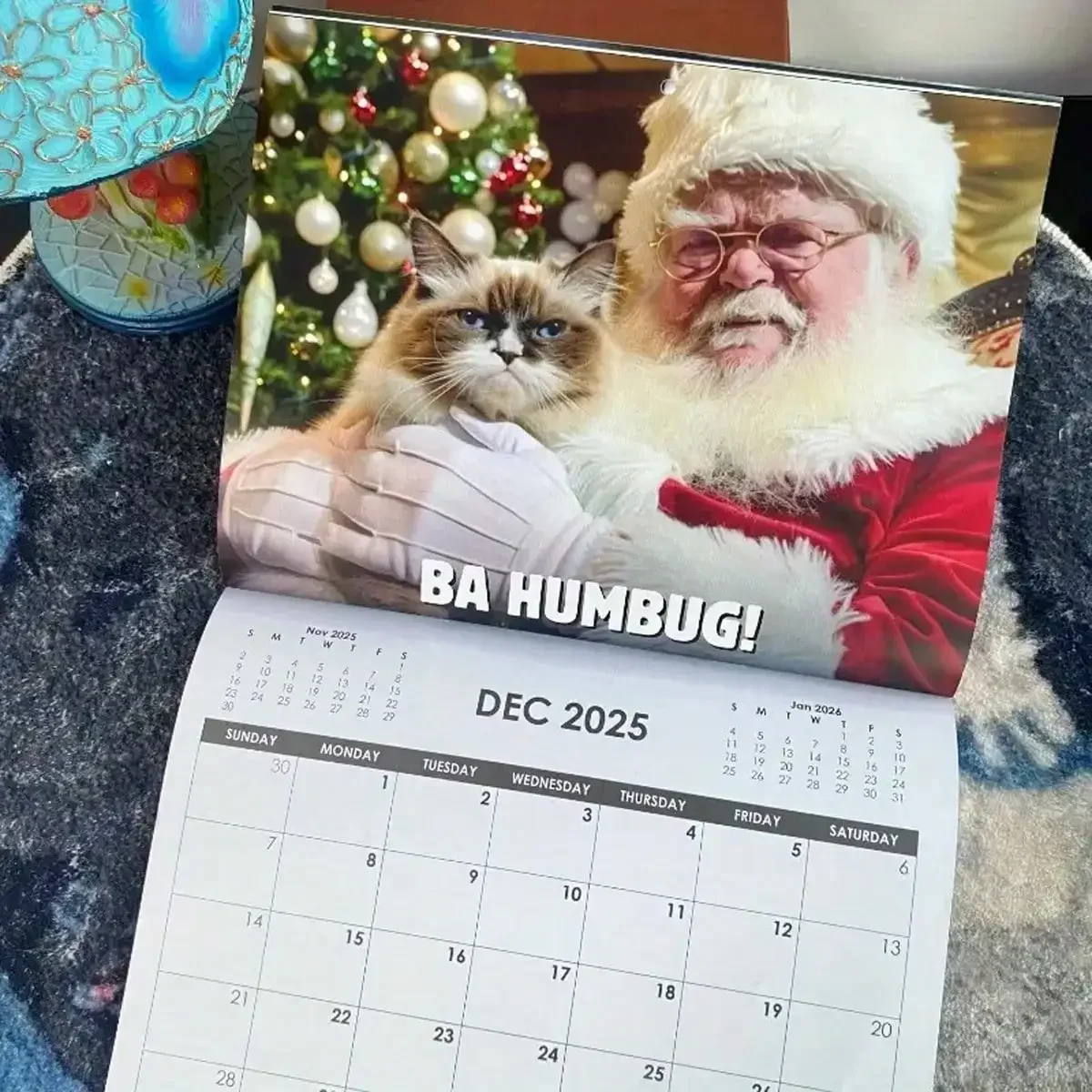 

2025 1 шт. календарь Angry Cat на 2025 год ежемесячный настенный планировщик с креативным дизайном календарь на 12 месяцев