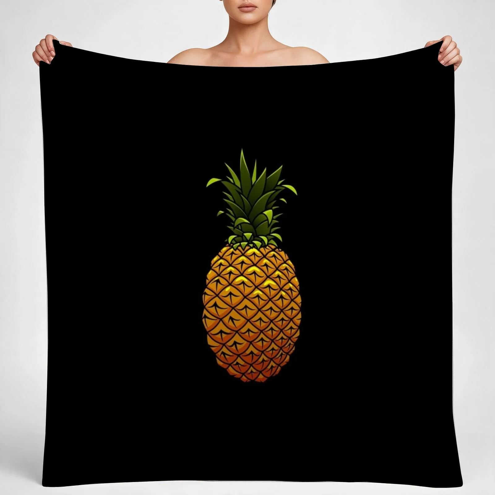 pineapple Throw Blanket couch cozy soft plush fuzzy picnic outdoor blanket
