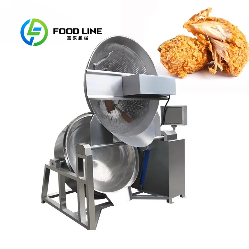 Industrial Full Automatic Blanching Frying Machine for French Fries Nut Gas Processing Line Customized