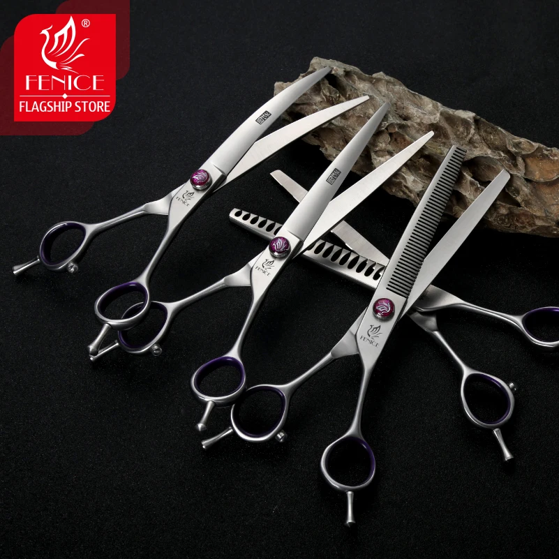 Imagem -03 - Fenice Professional Dog Grooming Scissors Thinning Chunker Shears Pet Groomer Tools Jp440c 70 80