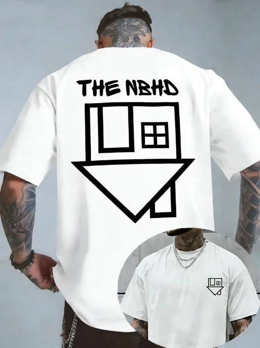 Camiseta de Algodón Estampada NBHD Primavera/Verano 2026, Camiseta Informal de Moda de Manga Corta, Apta para Hombres y Mujeres