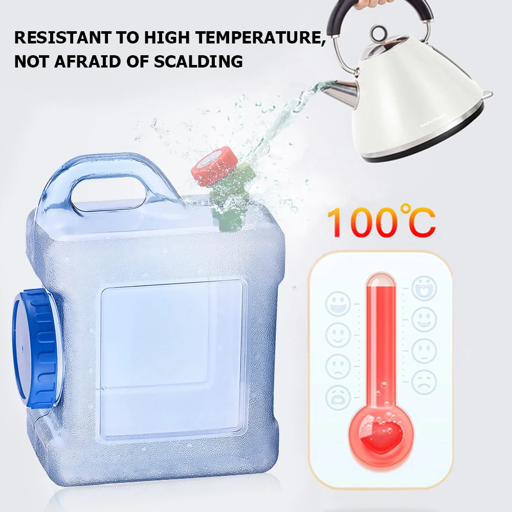 

Ведро для воды на 8 л, контейнер для воды с краном, портативный контейнер для воды, контейнер для воды из пищевого материала для кемпинга и путешествий на открытом воздухе