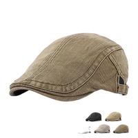 Korean Style Simple Casquette Washed Cotton Retro Beret Men And Women Spring And Summer New All-matching Advance Hats Fashion