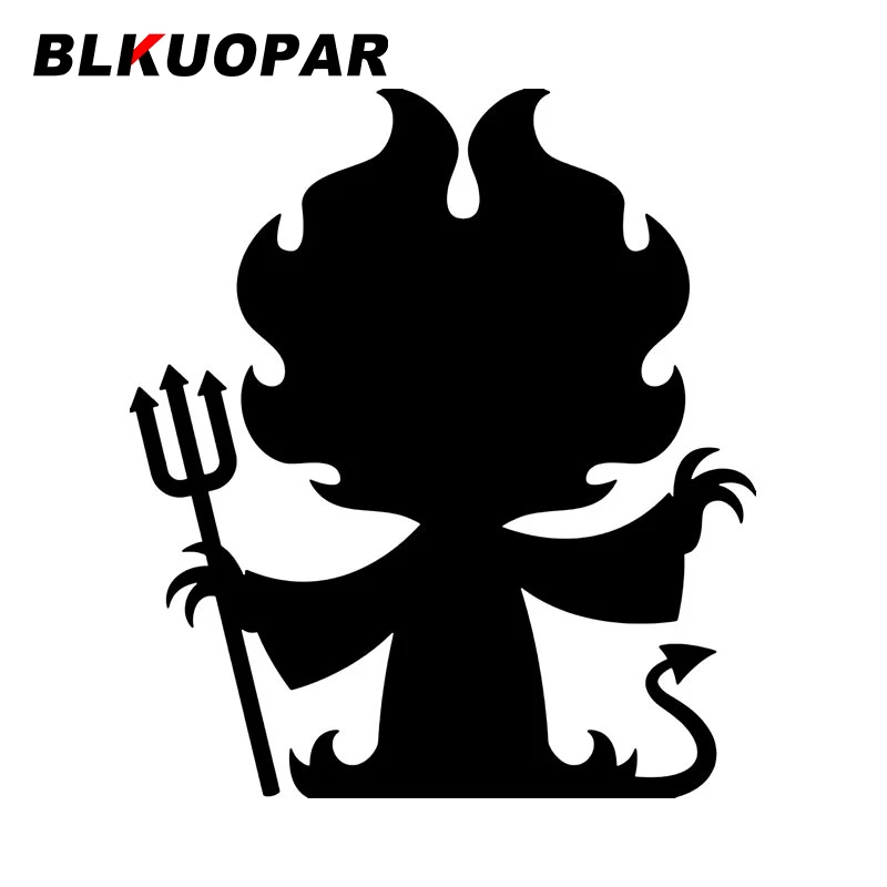 

BLKUOPAR Devil Mascot Funny Car Stickers ATV Creative Vinyl Anime Decal Scratch-Proof Sunscreen Refrigerator Car Door Protector