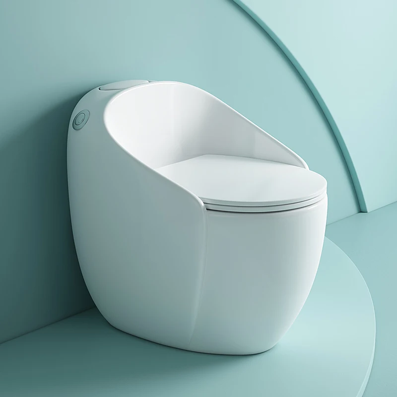 Custom color fashion modern bathroom toilette closestool blue white s trap egg shape ceramic sanitary ware  toilet bowl