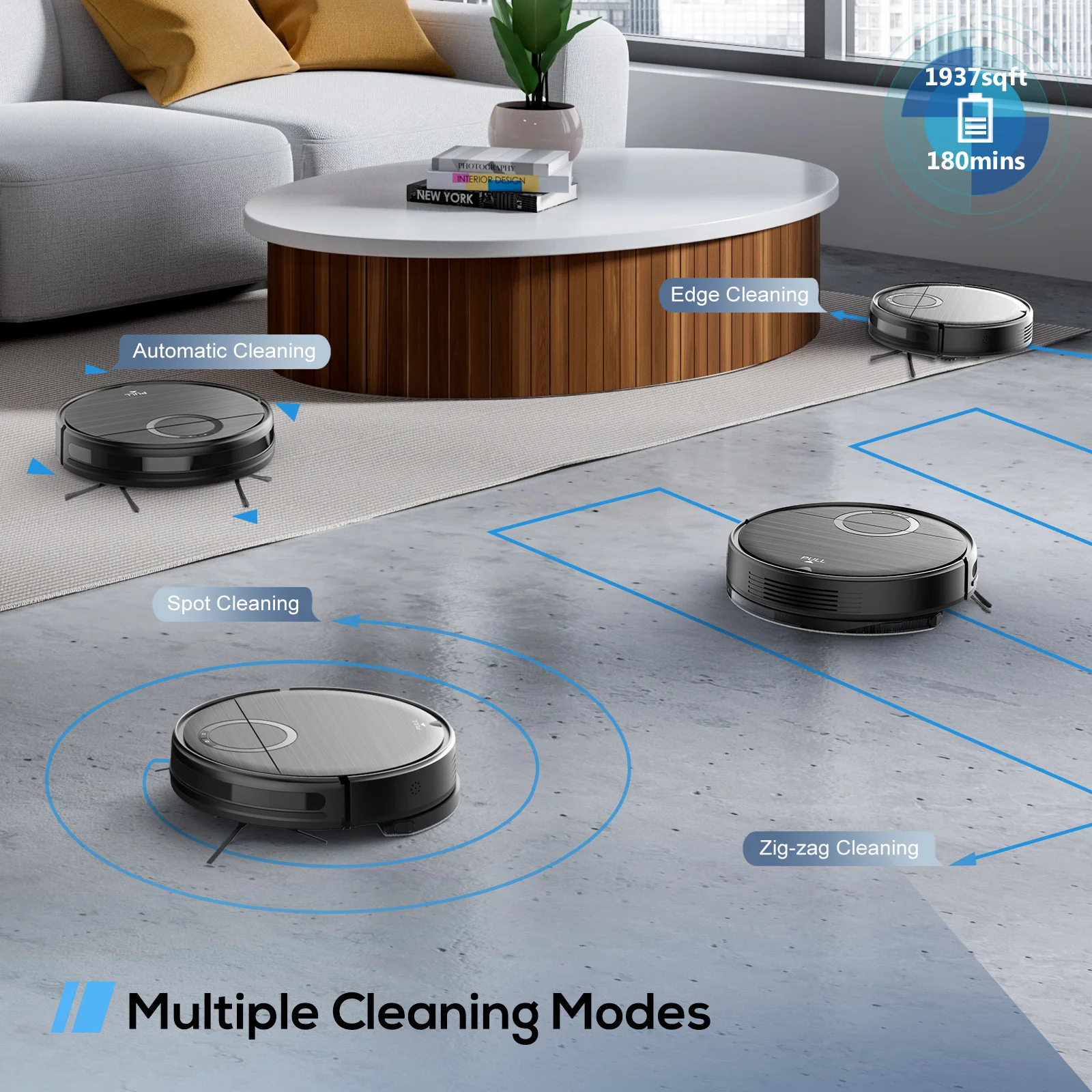 

T7S Intelligent Rechargeable 1600Pa Robot Mop Vacuum Cleaner for Dry and Wet Cleaning