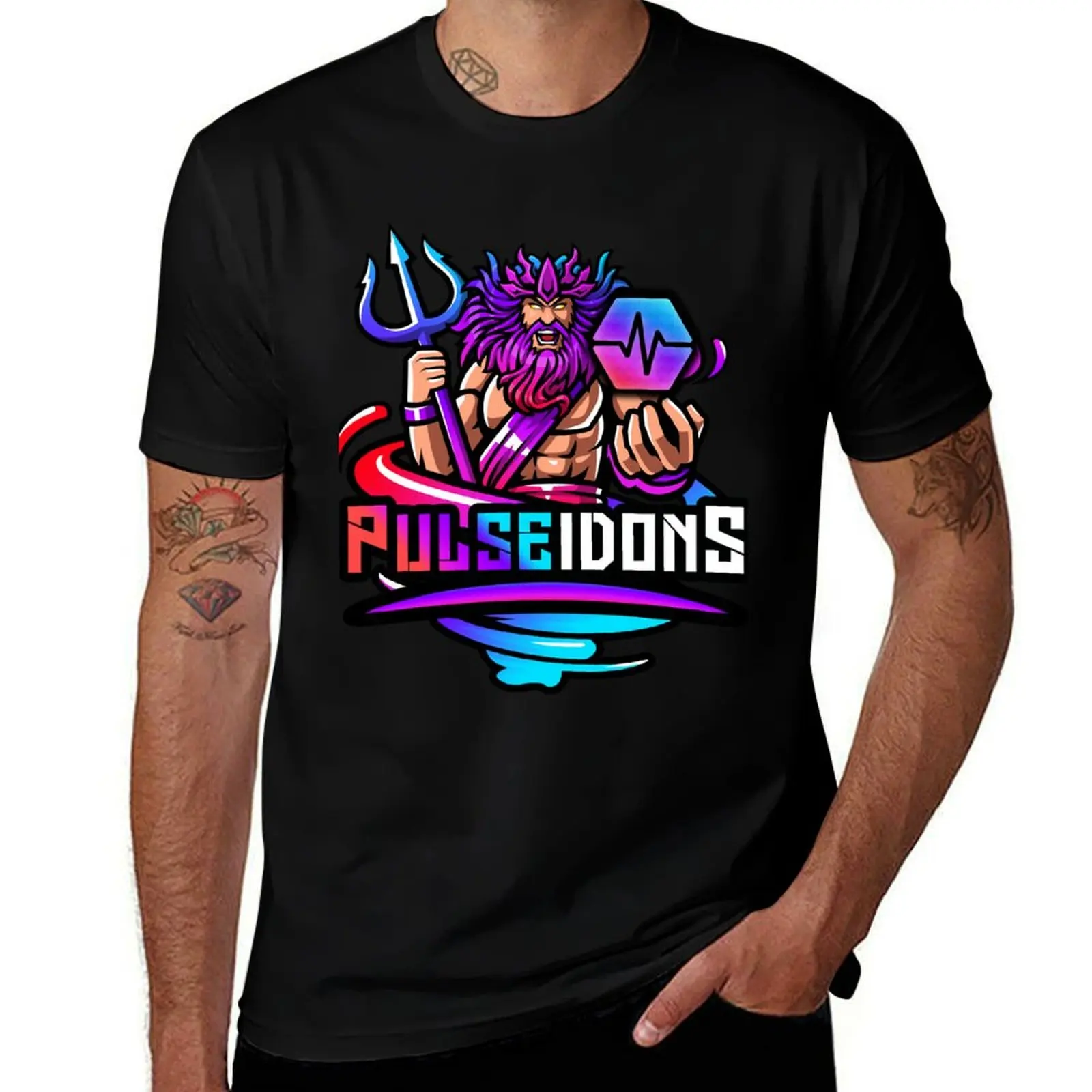 PulseChain Pulseidons Pulse Chain PLS Crypto Logo Classic T-Shirt Holiday Casual Short Sleeve Top