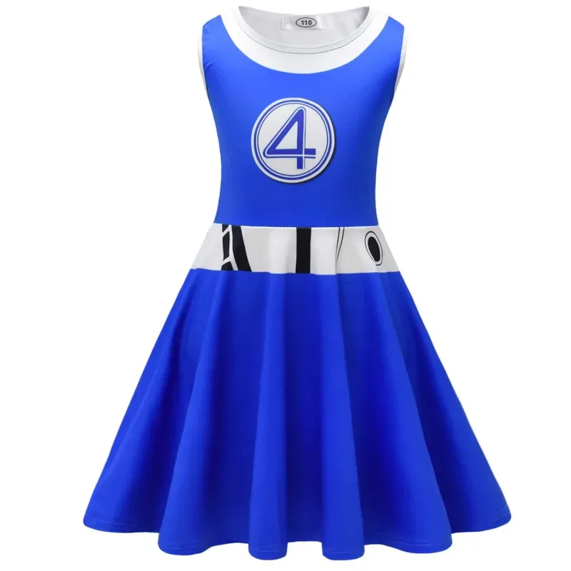 111 www The Fantastic Four First Steps Girl Halloween Fantasia فستان تنكرية زي تنكري