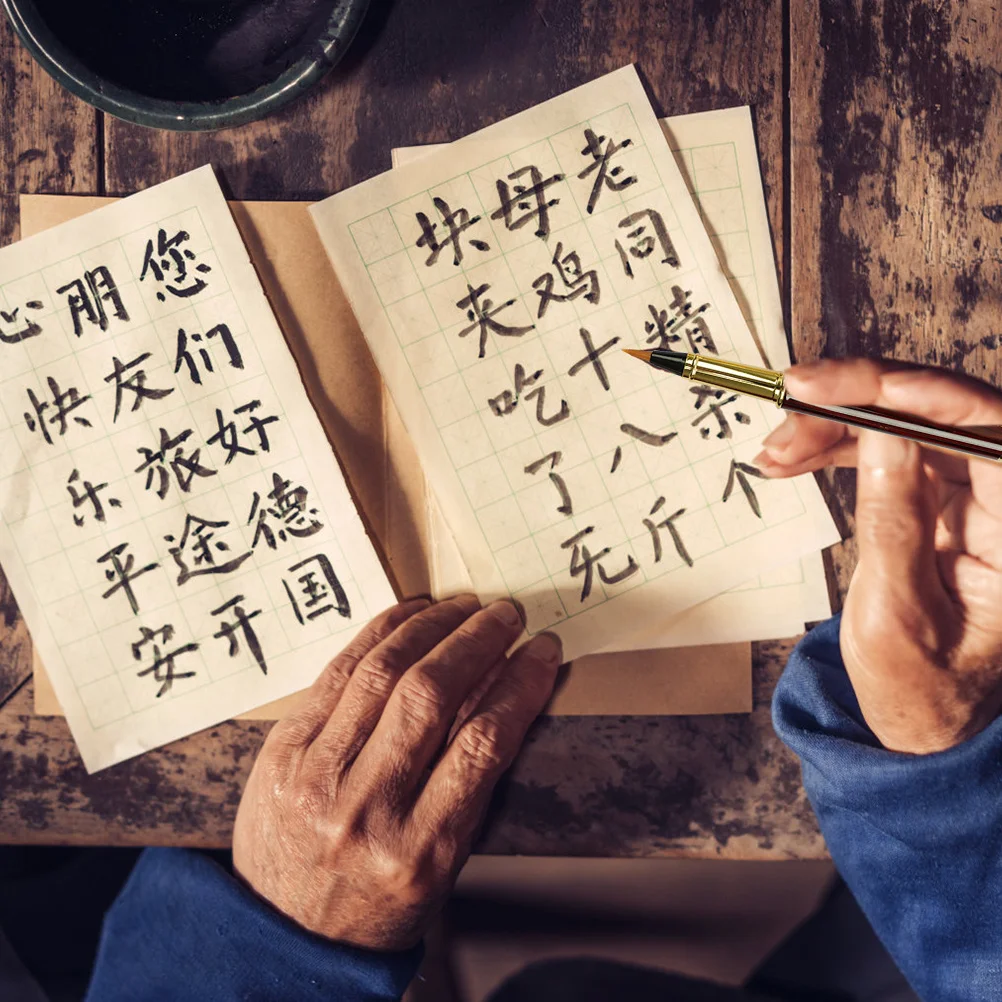 

1 Set Calligraphy Pen Kit Refillable Fountain Brush Pen For Watercolor Painting Drawing Writing Lightweight Large Ink Capacity