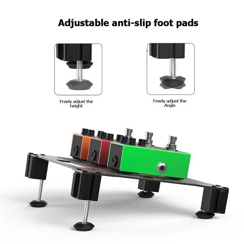 RTENTE-Electric Guitar Pedal Mounting Stand With Mortise And Tenon Joints-Lightweight Durable Design For Performances Convenient