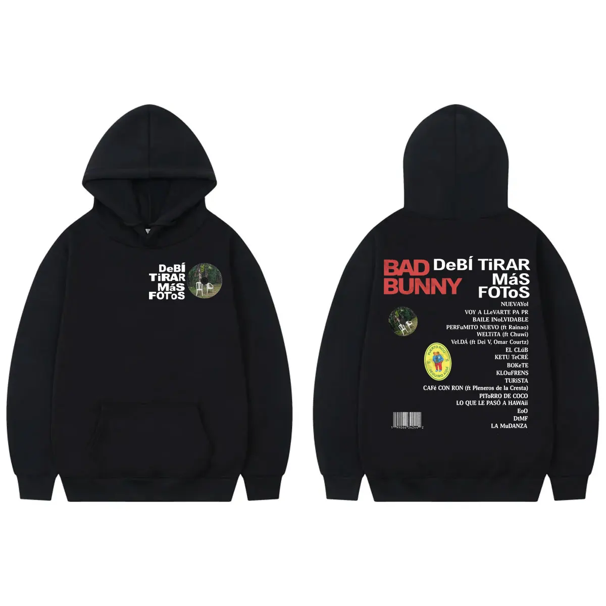 

Rapper Bad Bunny Debí Tirar Más Fotos Album Graphic Hoodie Hip Hop Vintage Clothing Pullovers Unisex Fashion Casual Sweatshirts