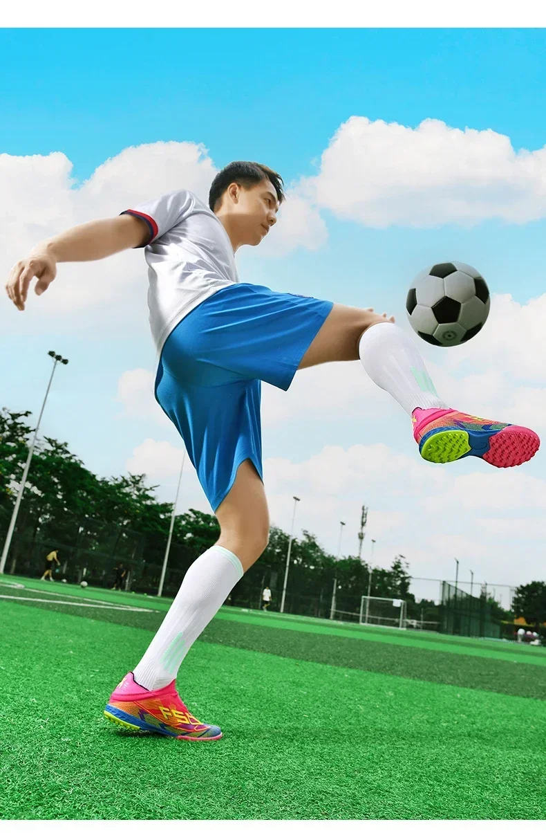 Neue Herren-Fußballschuhe Hochwertige Fußballschuhe Sneakers Rutschfeste Stollenschuhe für Rasen High-Top Futsal Indoor Bestseller Outdoor – Detail 24
