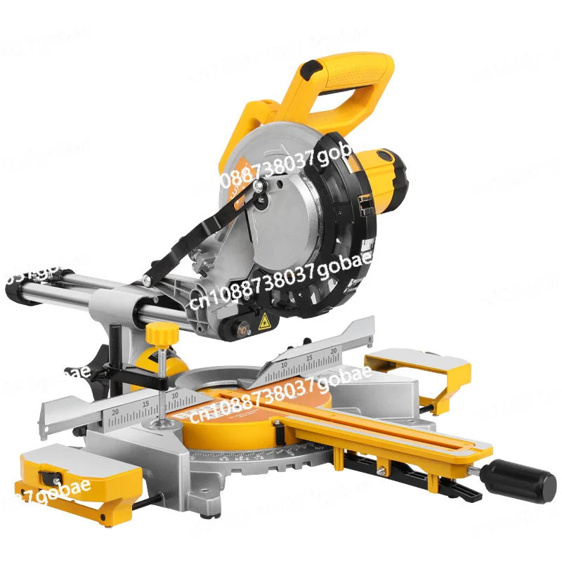 

8-дюймовая торцовочная пила с рулевым стержнем, алюминиевая машина, лазерное позиционирование, деревообработка, резка 45 градусов