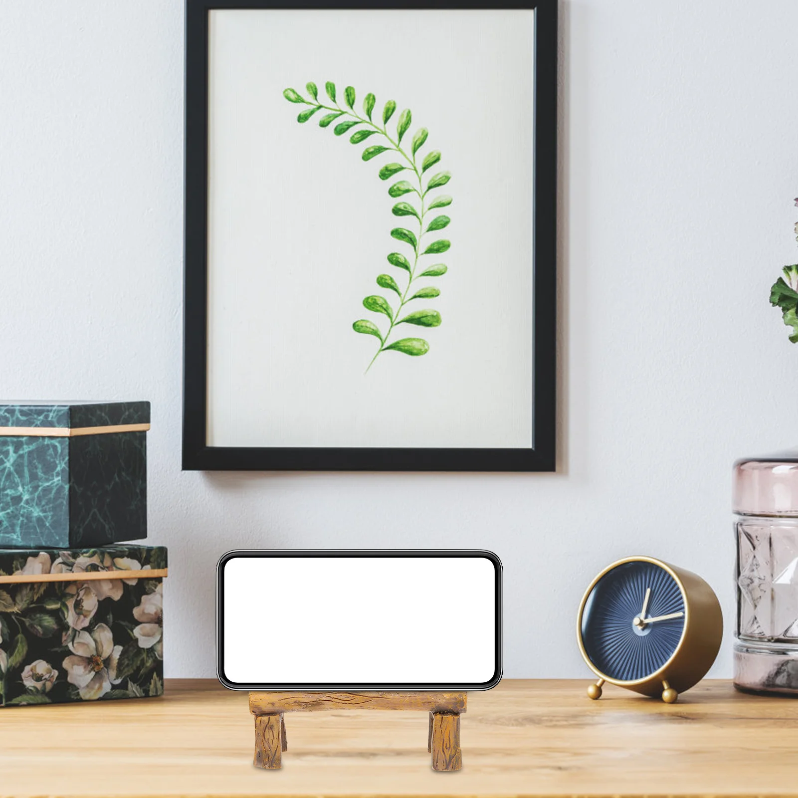 1pcs Miniature Chair With Backrest For Micro Garden Decor Mini Chair Phone Stand Fairy Village Accessories Christmas Miniatures