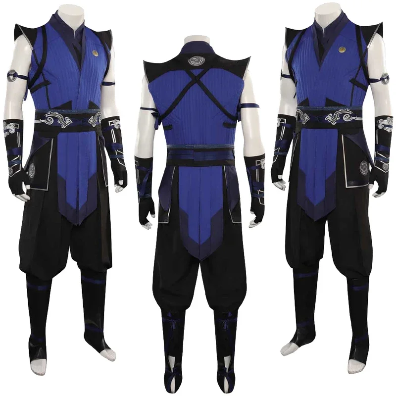 Mortal Kombat Cosplay Fato Masculino, Interpretação Sub Zero de Papéis, Jogo de Anime, Trajes Adulto Disfarçado, Masculino Fantasia, Roupas de festa extravagantes