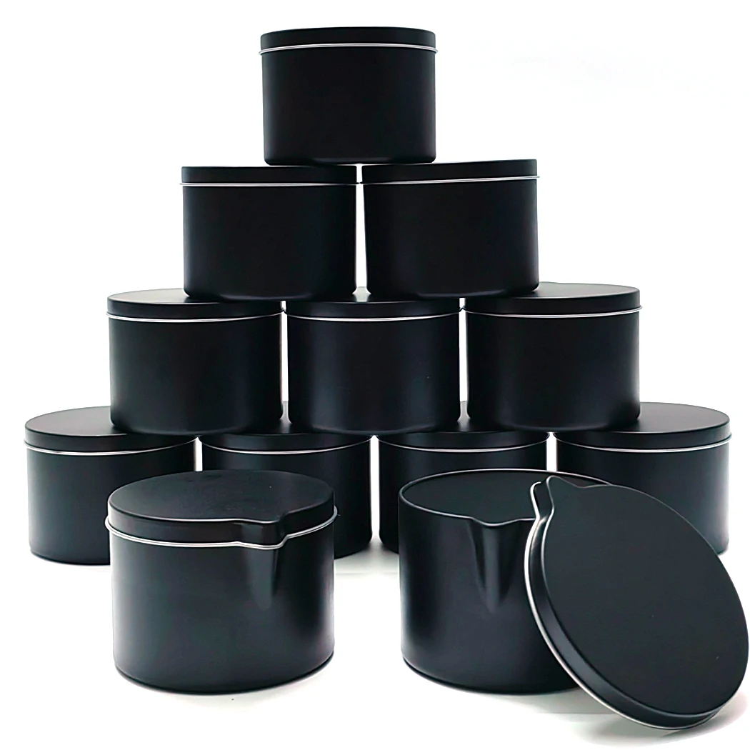 

12 pcs Scented Candles Soy Wax Tin Can Round Aromatherapy Candles Tinplate Jar Portable Travel Tin with Lid for Storage