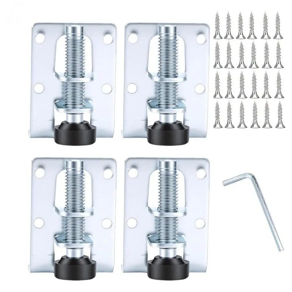 4pcs Adjustable Height Furniture Leveling Feet Non-Scratch Anti-slip Chair Side Bracket Versatile L Shape Leveling Legs Home