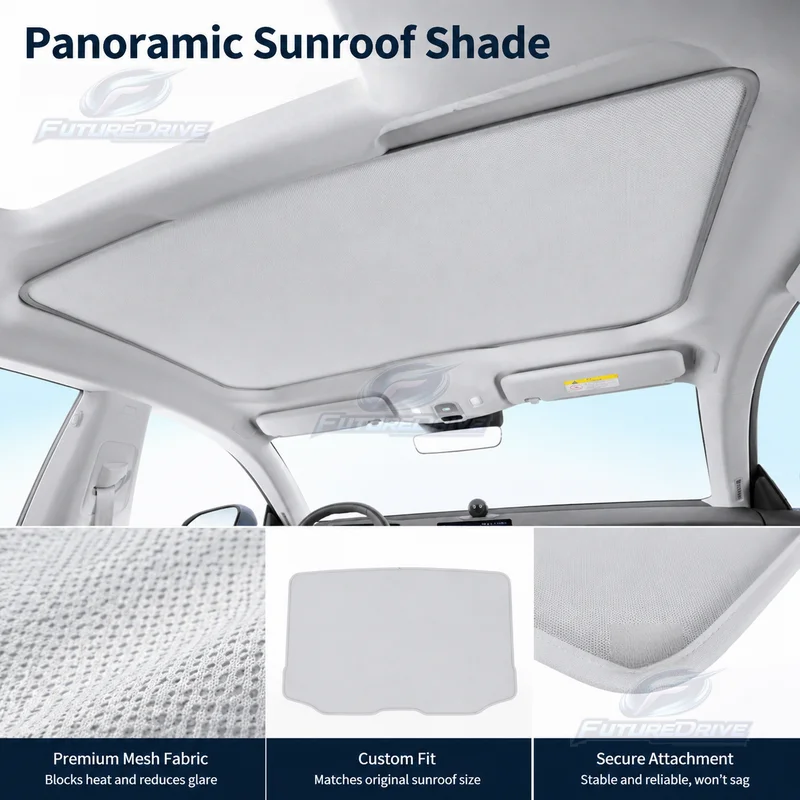 Car Suede Fabric Sunroof Sunshade Anti-UV Electrostatic Adsorption Heat Insulation For EXEED VX 2022-Present Skylight Accessory