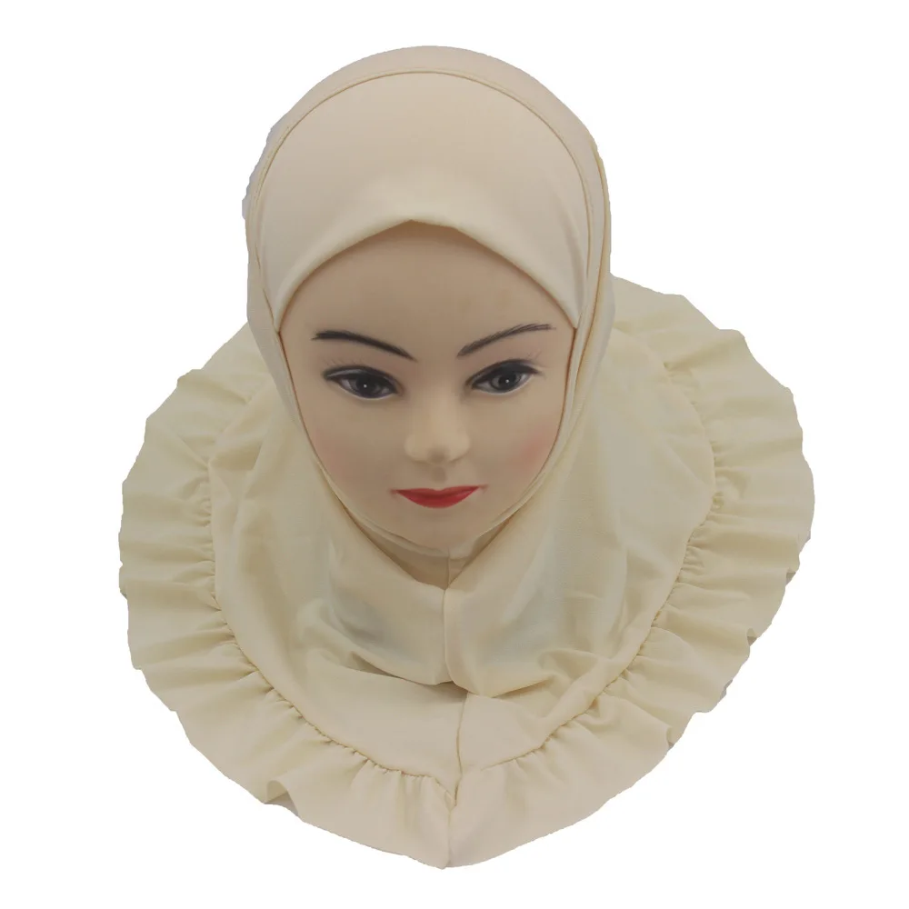 Ragazze musulmane Hijab Bambini Scialle avvolgente Sciarpa islamica Amira Sottoscocca Cappello Cap Bambini Arabo Modello semplice Beanie Bonnet Cover