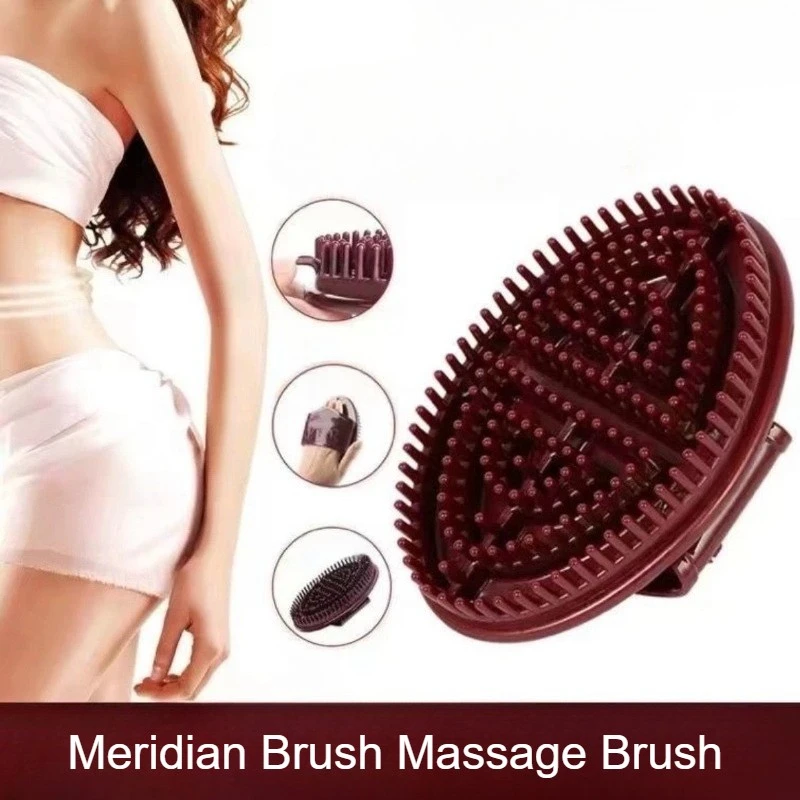 2/1PCS 100% Brand New with High Quality Set of 2 Brown Massage Brushes for Body Meridian Weight Loss At Home Beauty Salon