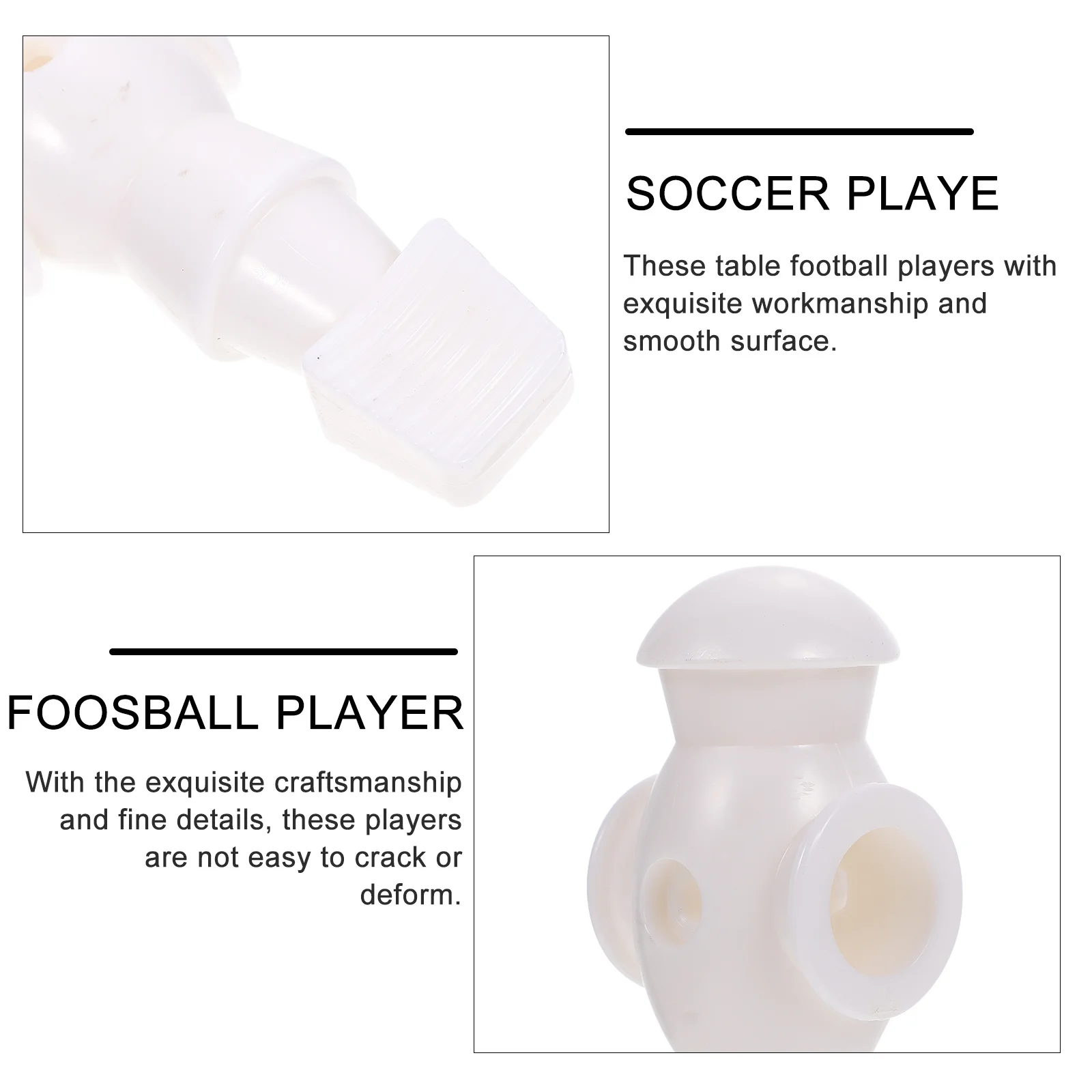 

4pcs Football Resin Foosball Machine Figures Soccer Player Table Football Accessory Replacement Mechanical Durable