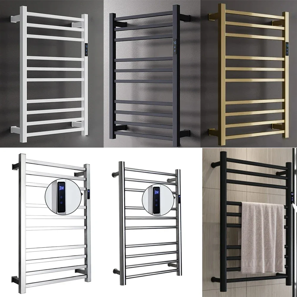 Electric Towel Rack 304 Stainless Steel Temperature&Time Control Smart Heated Towel Rail Towel Warmer 780*500*120mm 110V/220V