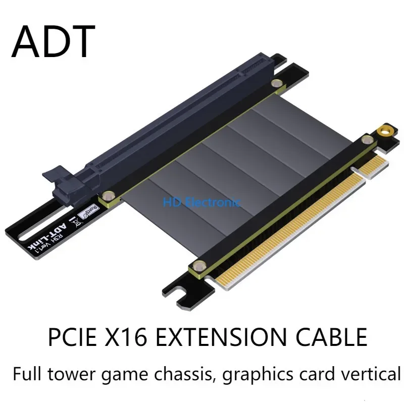 Pcie x16 pci-e 16x Graphics Card Extension cable For Antec CoolMaster Corsair Gigabyte MSI PHANTEKS Deepcool Segotep TT Chassis