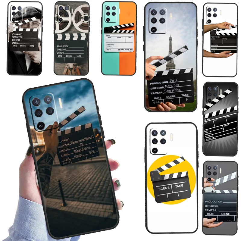 Film Clapperboard Clapper Board Back Case For OPPO A15 A3S A5S A52 A72 A54 A74 A94 A93 A83 A5 A9 A53 A53S A31 2020 Coque