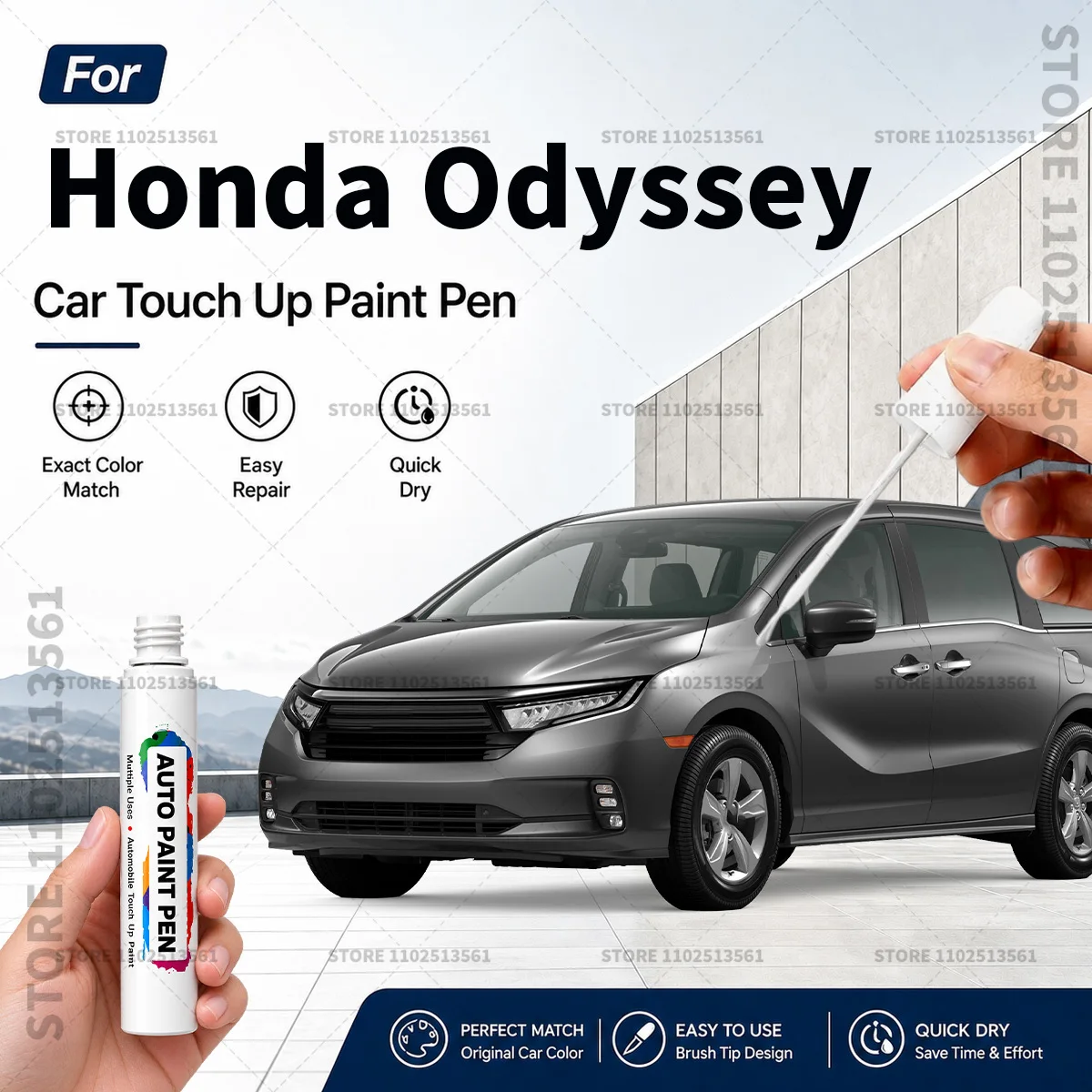 For Honda Odyssey White Car Paint Touch Up Pen Scratch Repair Remover Auto Body Repair Marker Waterproof Car Paint Repair Tool